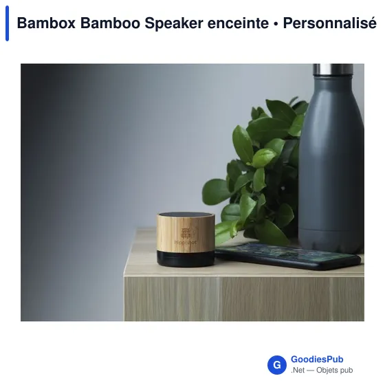 Enceinte Bluetooth personnalisable Bambox Bamboo Speaker avec logo - Image 4