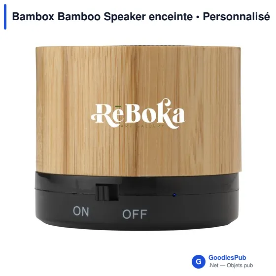 Enceinte Bluetooth personnalisable Bambox Bamboo Speaker avec logo - Image 6