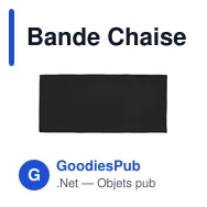 Bande Chaise personnalisable avec logo pour objets publicitaires - Miniature 1