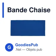 Bande Chaise personnalisable avec logo pour objets publicitaires - Miniature 3