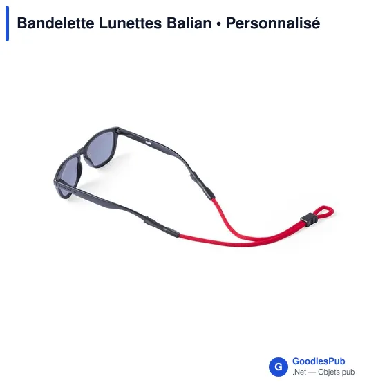 Bandelette de lunettes personnalisable avec logo - Balian - Image 3
