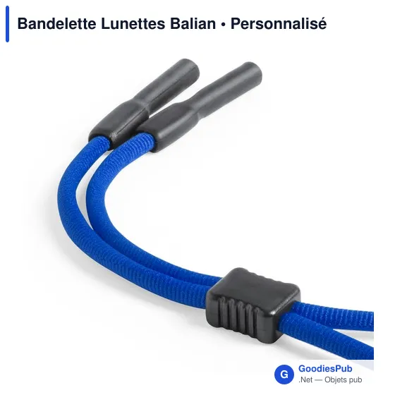 Bandelette de lunettes personnalisable avec logo - Balian - Image 4