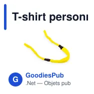 T-shirt personnalisable avec logo pour entreprise - modèle Shenzy - Miniature 1