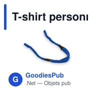 T-shirt personnalisable avec logo pour entreprise - modèle Shenzy - Miniature 4