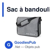 Sac à bandoulière Lourdel personnalisable avec logo - Miniature 1