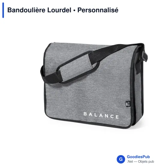 Sac à bandoulière Lourdel personnalisable avec logo - Image 1