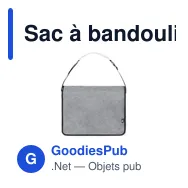 Sac à bandoulière Lourdel personnalisable avec logo - Miniature 2