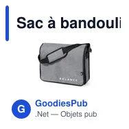 Sac à bandoulière Lourdel personnalisable avec logo - Miniature 3