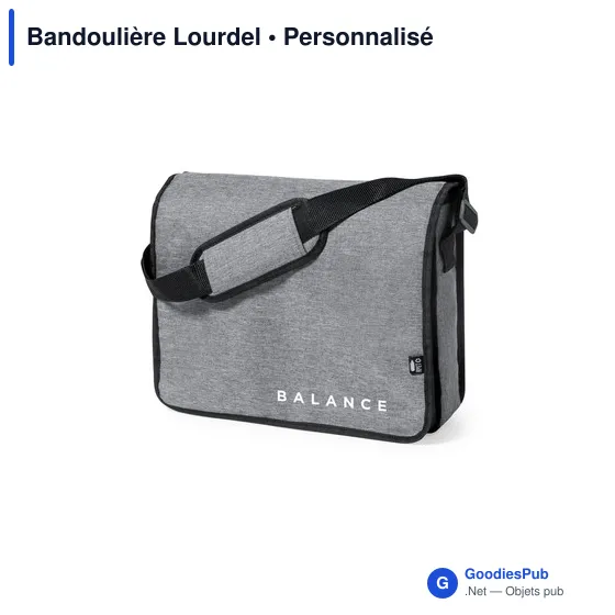 Sac à bandoulière Lourdel personnalisable avec logo - Image 3