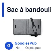 Sac à bandoulière Lourdel personnalisable avec logo - Miniature 4
