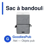 Sac à bandoulière Lourdel personnalisable avec logo - Miniature 5