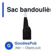 Sac bandoulière personnalisable en polyester recyclé avec logo - Miniature 1