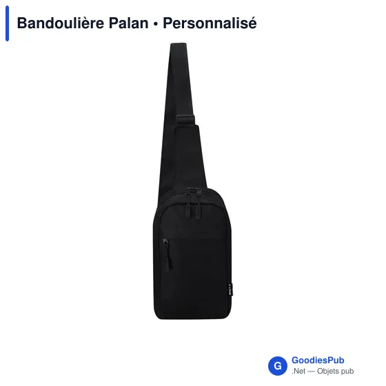 Sac bandoulière personnalisable en polyester recyclé avec logo - Image 1