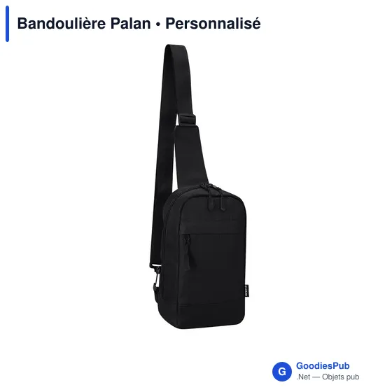 Sac bandoulière personnalisable en polyester recyclé avec logo - Image 3