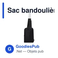 Sac bandoulière personnalisable en polyester recyclé avec logo - Miniature 4
