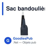 Sac bandoulière personnalisable en polyester recyclé avec logo - Miniature 7