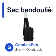 Sac bandoulière personnalisable en polyester recyclé avec logo - Miniature 8