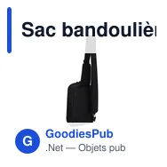 Sac bandoulière personnalisable en polyester recyclé avec logo - Miniature 10