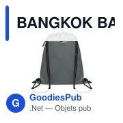 Sac à cordon personnalisable BANGKOK BAG avec logo - Miniature 1