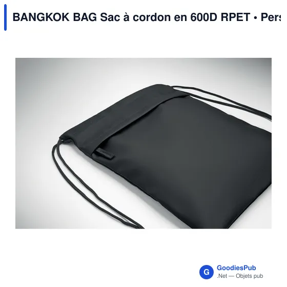 Sac à cordon personnalisable BANGKOK BAG avec logo - Image 12