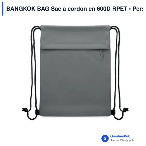 Sac à cordon personnalisable BANGKOK BAG avec logo - Image 3