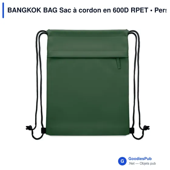 Sac à cordon personnalisable BANGKOK BAG avec logo - Image 7