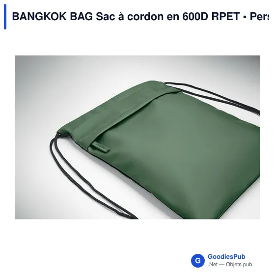 Sac à cordon personnalisable BANGKOK BAG avec logo - Image 8