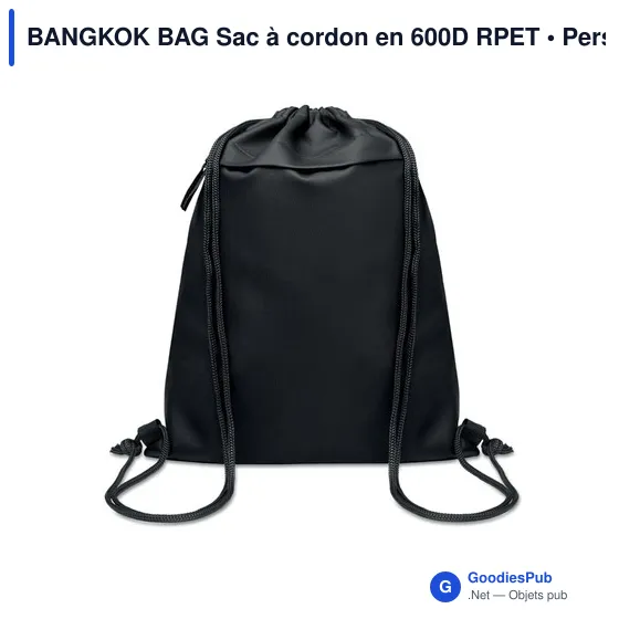 Sac à cordon personnalisable BANGKOK BAG avec logo - Image 9