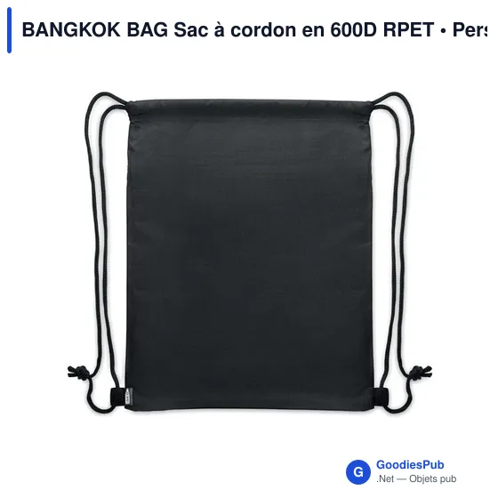 Sac à cordon personnalisable BANGKOK BAG avec logo - Image 10