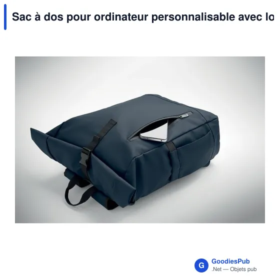 Sac à dos pour ordinateur personnalisable avec logo - BANGKOK ROLL - Image 3