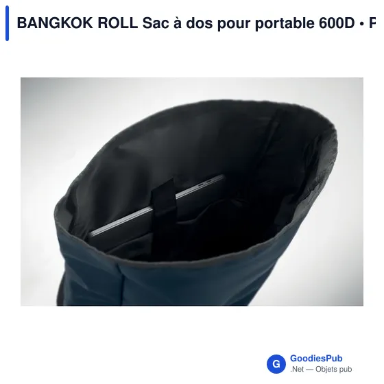 Sac à dos pour ordinateur personnalisable avec logo - BANGKOK ROLL - Image 6