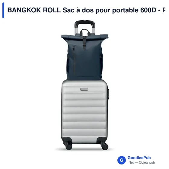 Sac à dos pour ordinateur personnalisable avec logo - BANGKOK ROLL - Image 9