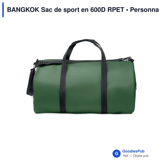 Sac de sport personnalisable BANGKOK avec logo - Image 9