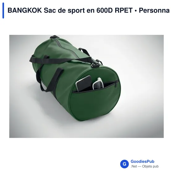 Sac de sport personnalisable BANGKOK avec logo - Image 10