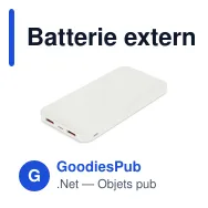 Batterie externe personnalisable USB-C 10000 mAh Power Delivery avec logo - Zenith - Miniature 2
