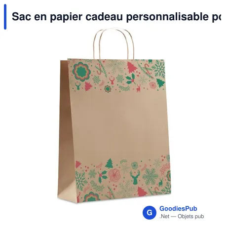 Sac en papier cadeau personnalisable pour entreprises - BAO LARGEavec logo
