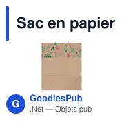 Sac en papier cadeau personnalisable pour entreprises - BAO LARGEavec logo - Miniature 2
