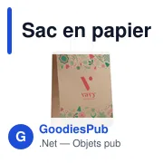 Sac en papier cadeau personnalisable pour entreprises - BAO LARGEavec logo - Miniature 4