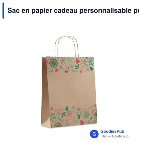Sac en papier cadeau personnalisable pour logo - BAO MEDIUM