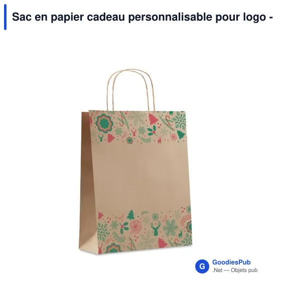 Sac en papier cadeau personnalisable pour logo - BAO MEDIUM - Image 1
