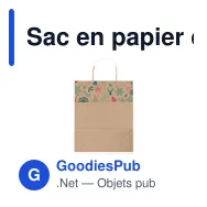 Sac en papier cadeau personnalisable pour logo - BAO MEDIUM - Miniature 2