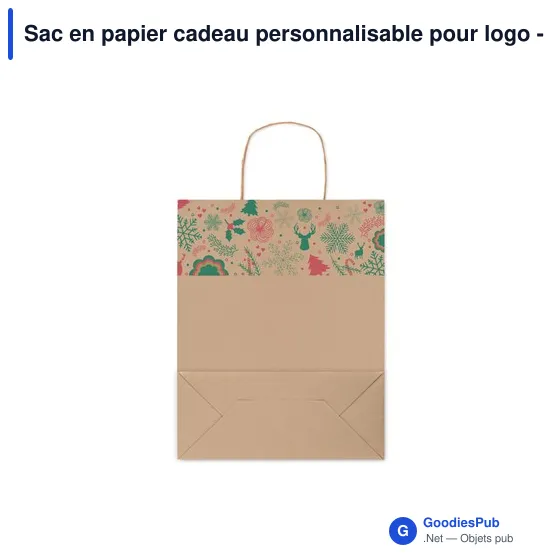 Sac en papier cadeau personnalisable pour logo - BAO MEDIUM - Image 2