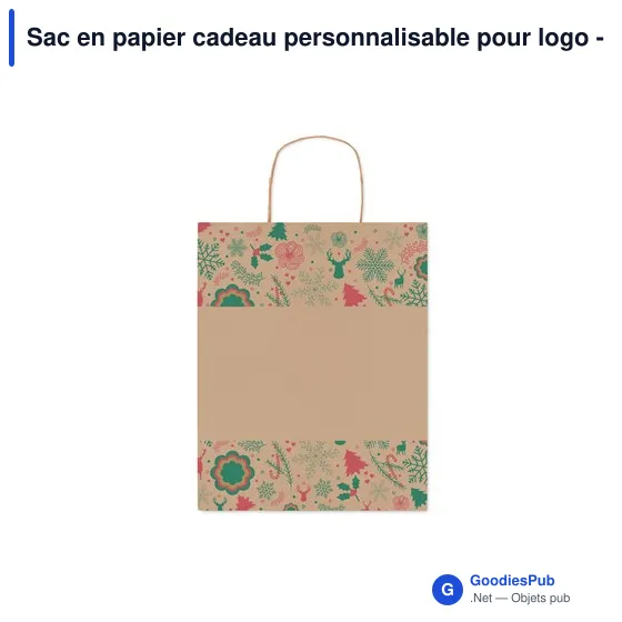 Sac en papier cadeau personnalisable pour logo - BAO MEDIUM - Image 3