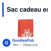 Sac cadeau en papier personnalisable pour logo - BAO SMALL - Miniature 1