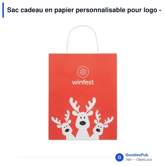Sac cadeau en papier personnalisable pour logo - BAO SMALL - Image 3