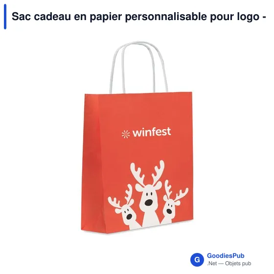 Sac cadeau en papier personnalisable pour logo - BAO SMALL - Image 5