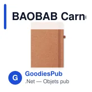 BAOBAB Carnet A5 ligné en PU recyclé - Miniature 2