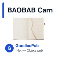 BAOBAB Carnet A5 ligné en PU recyclé - Miniature 3