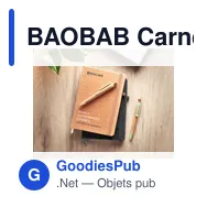 BAOBAB Carnet A5 ligné en PU recyclé - Miniature 4