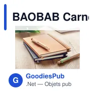 BAOBAB Carnet A5 ligné en PU recyclé - Miniature 5